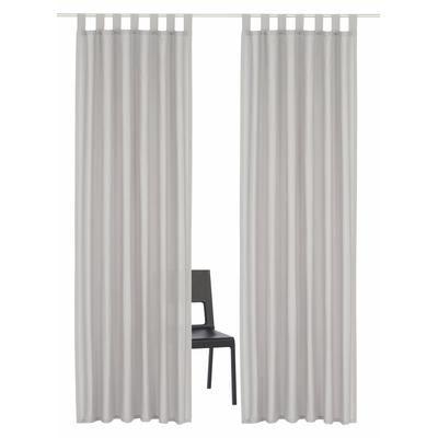 Vorhang HOME AFFAIRE "Parry" Gr. 2, silber (silberfarben), B:140cm H:175cm, Polyester, Recyceltes Material, Gardinen, 2-er Set, blickdicht, monochrom, basic Image