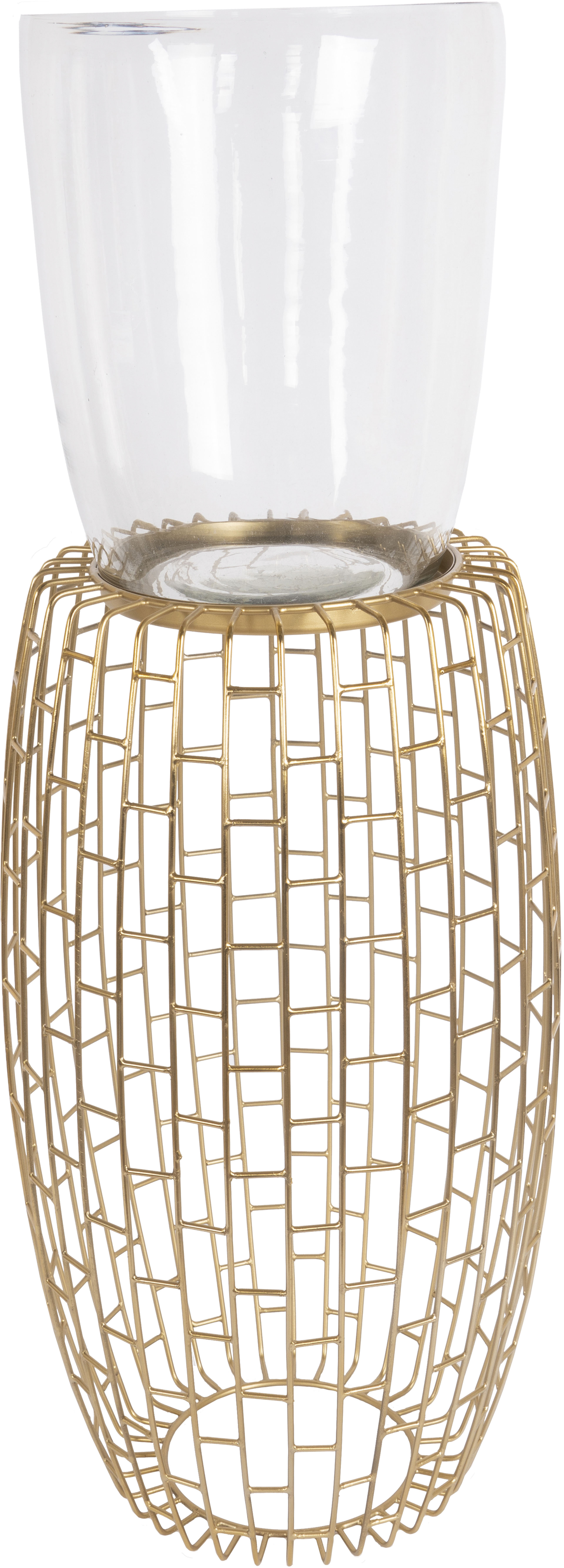 Kerzenständer KAYOOM "Kerzenständer Malibu 825", gold, B:28cm H:73cm T:28cm Ø:28cm, Kerzenhalter Image