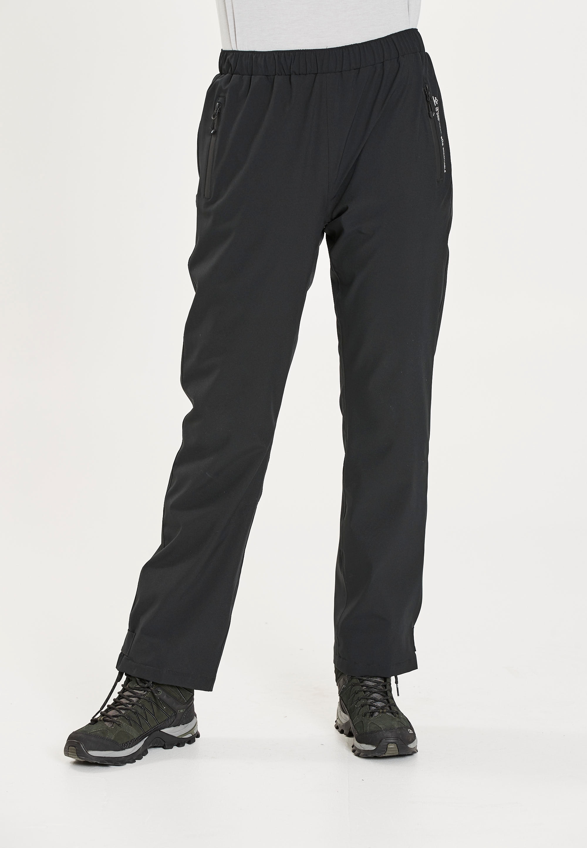 Regenhose WEATHER REPORT "Camelia", Damen, Gr. 48, EURO-Größen, schwarz, 90% Polyester, 10% Elasthan, unifarben, casual, lang, Hosen, mit wasser -und winddichter Ausstattung