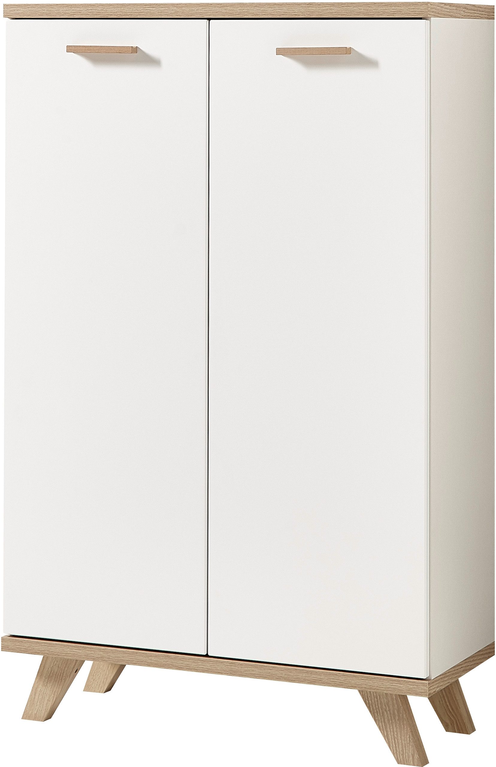 „Aktenschrank GERMANIA „“Oslo““ Schränke Gr. B: 75 cm, weiß (weiß, absetzung sanremo, eiche, nachbildung) Aktenschränke“