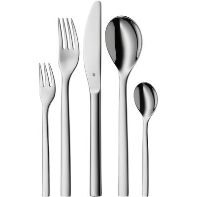 Besteck-Set WMF "Atria", silber (edelstahlfarben), 30 tlg., Cromargan Edelstahl Rostfrei 18/10, Essbesteck-Sets, poliert