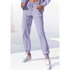 Jogginghose BUFFALO, Damen, Gr. 32/34, N-Gr, lila (lavendel), angeraute Sweatware, Obermaterial: 60% Baumwolle, 40% Polyester, unifarben, casual, bequem lang, Hosen, mit seitlichen Eingrifftaschen, Loungeanzug