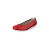 Ballerina NATURAL FEET "Catharina", Damen, Gr. 37, rot, Leder, casual, Schuhe Ballerina, mit Memolatex-Einlegesohle