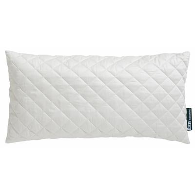 Naturhaarkissen FAN "Baby Alpaka", weiß, B:40cm L:80cm, Bezug: 100% Baumwolle. Steppfüllung: 97% Alpaka, 3% sonstige Fasern. Füllung: 97% Wolle, 3% sonstige Fasern, Kopfkissen, Alpaka-Steppfüllung "Vlies der Götter" Image