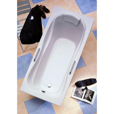 Badewanne OTTOFOND "Jamaica", weiß, B:80cm H:58cm L:180cm T:80cm, Sanitäracryl, Badewannen, mit Wannenträger, Ablaufgarn