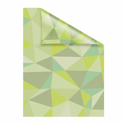 "Fensterfolie LICHTBLICK ORIGINAL ""Pattern Dreiecke"" Fensterfolien Gr. B/L: 100 cm x 180 cm, grün Deko Fensterfolie"