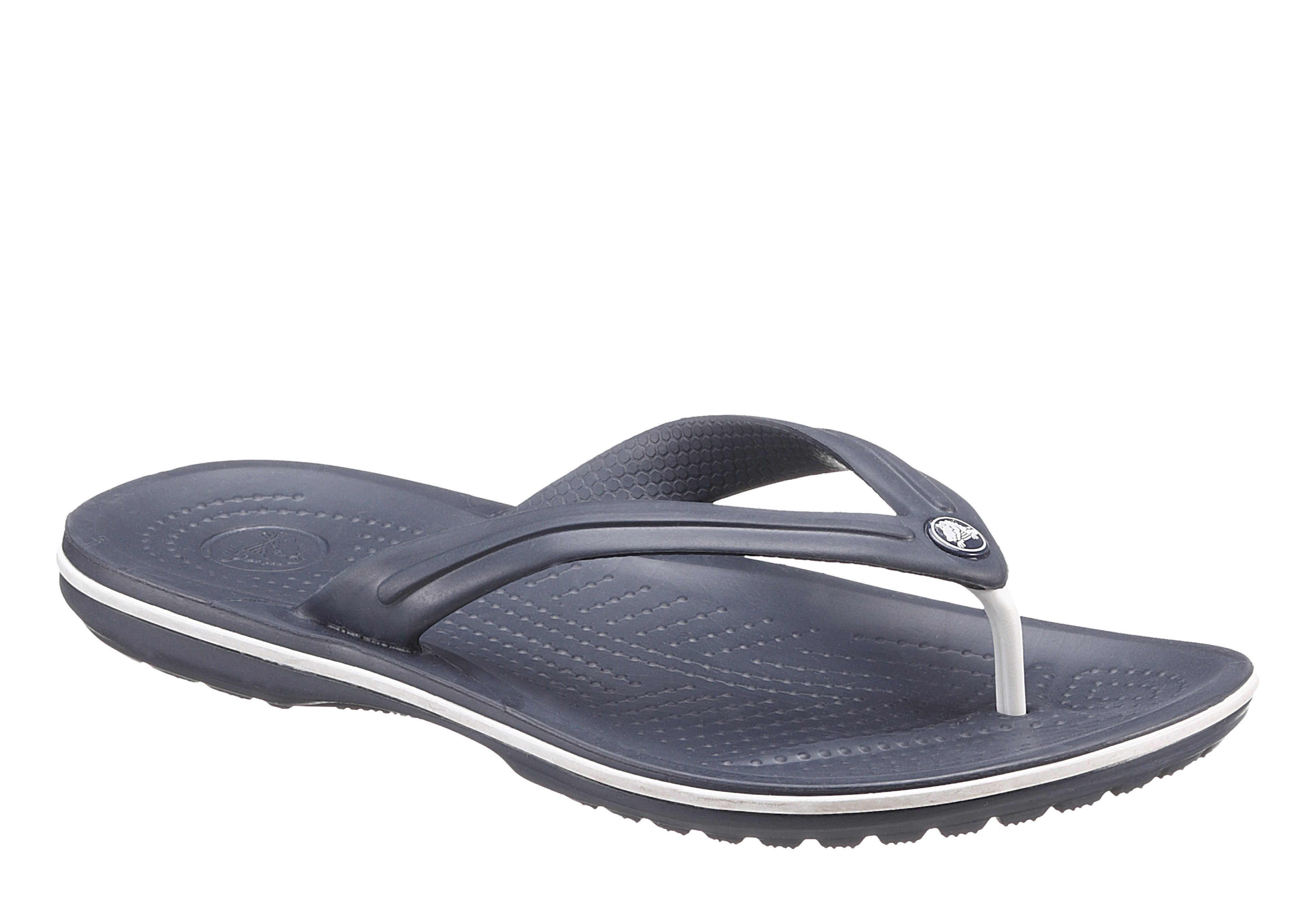 Zehentrenner CROCS "Crocband Flip", Herren, Gr. 38, blau (dunkelblau), Croslite™, Schuhe Zehentrenner, Sommerschuh, Schlappen, Poolslides, Dianette, zum Baden