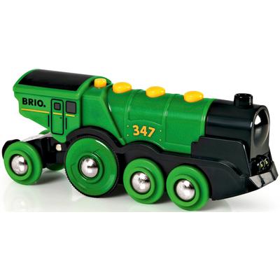 Spielzeug-Eisenbahn BRIO "BRIO WORLD, Grüner Gustav Batterielok" Spielzeugfahrzeuge grün Kinder Ab 3-5 Jahren