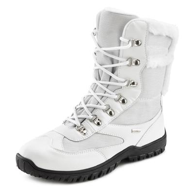 Winterstiefel LASCANA, Damen, Gr. 38, weiß, Obermaterial: 65% Nylon, 35% Lederimitat. Futter: 100% Polyester. Decksohle: