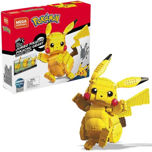 Spielfigur MEGA ""Pokémon Jumbo Pikachu"" Spielfiguren gelb Kinder zum Zusammenbauen