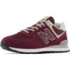 Sneaker NEW BALANCE "ML574 Core", Gr. 40,5, rot (bordeaux, grau), Leder, Textil, Schuhe Modernsneaker, Topseller