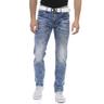 Regular-fit-Jeans CIPO & BAXX Gr. 34, Länge 34, blau (blue) Herren Jeans Regular Fit mit markanter Waschung