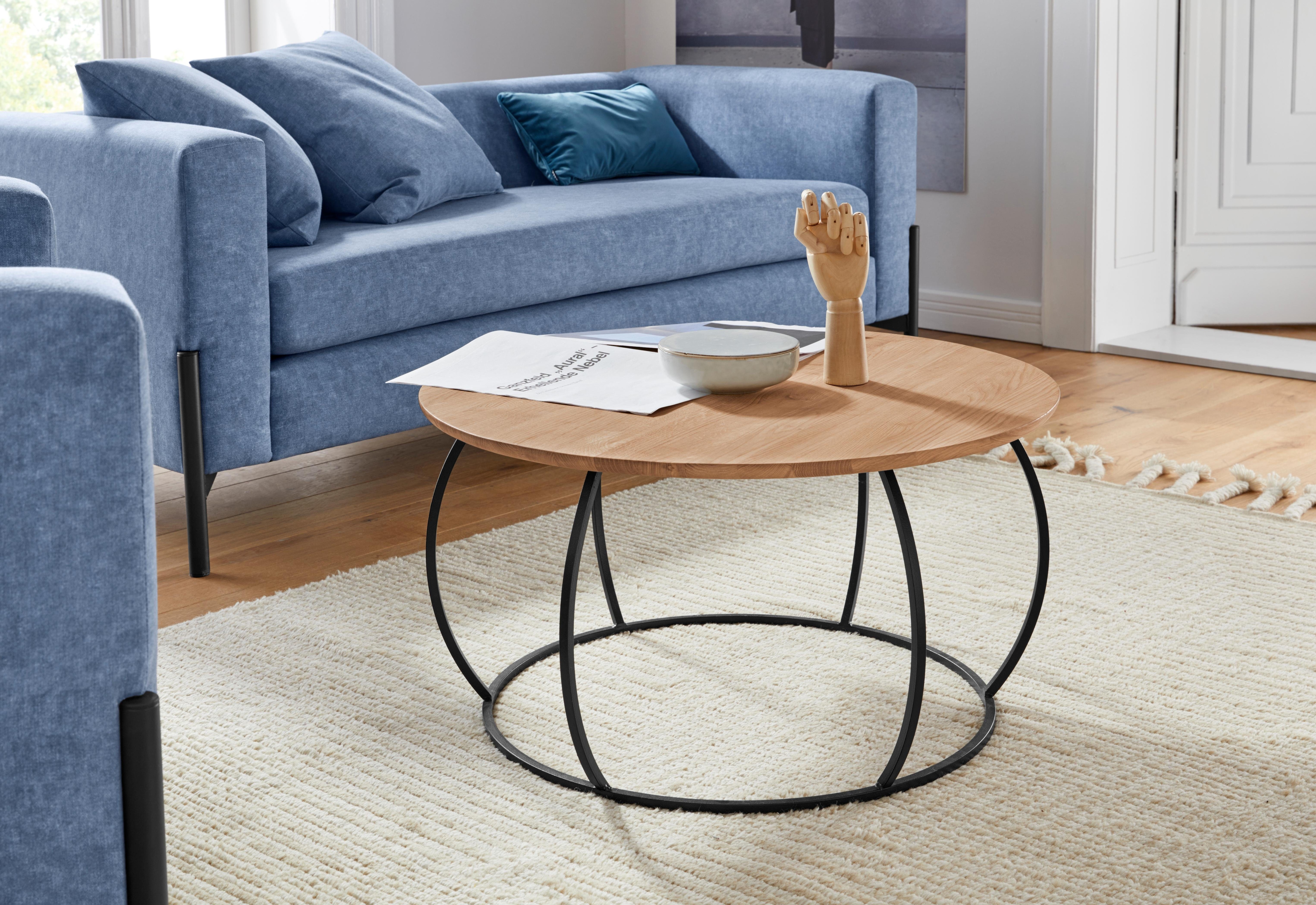 Couchtisch ANDAS "Maranta", weiß (weiß, schwarz, weiß), B:80cm H:45cm T:80cm, Tische, hochwertige Verarbeitung