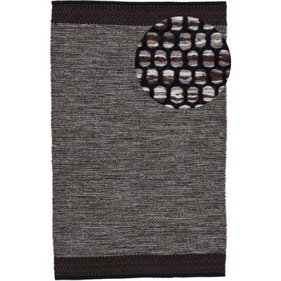 Teppich CARPETFINE "Kelim Mia, auch als Läufer erhältlich", braun, B:200cm H:6mm L:250cm, Baumwolle, Teppiche, handgewebt, Baumwolle, Wendeteppich, Fleckerl, Bordüre, Wohnzimmer Image