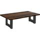 Couchtisch MÄUSBACHER Tische Gr. B/H/T: 120 cm x 47 cm x 70 cm, 120 cm Tischplatte, schwarz (schwarzstahl, te x as oak, schwarzstahl, oak) Couchtisch Eckige Couchtische Holz-Couchtische