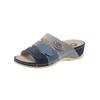 Pantolette MUBB, Damen, Gr. 41, blau (blau, grau), Veloursleder, klassisch, Schuhe