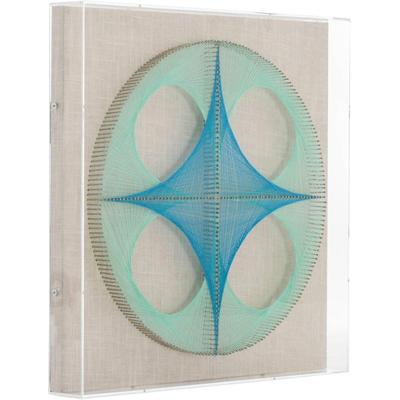 Wandbild KAYOOM "Happiness", blau (farbe bild(er): blau), B:45cm H:45cm T:6cm, MDF, Bilder, 45cm x 45cm