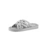 Badepantolette CLASSIC BASICS, Gr. 42, grau (hellgrau), Synthetik, modisch, Schuhe Pantolette