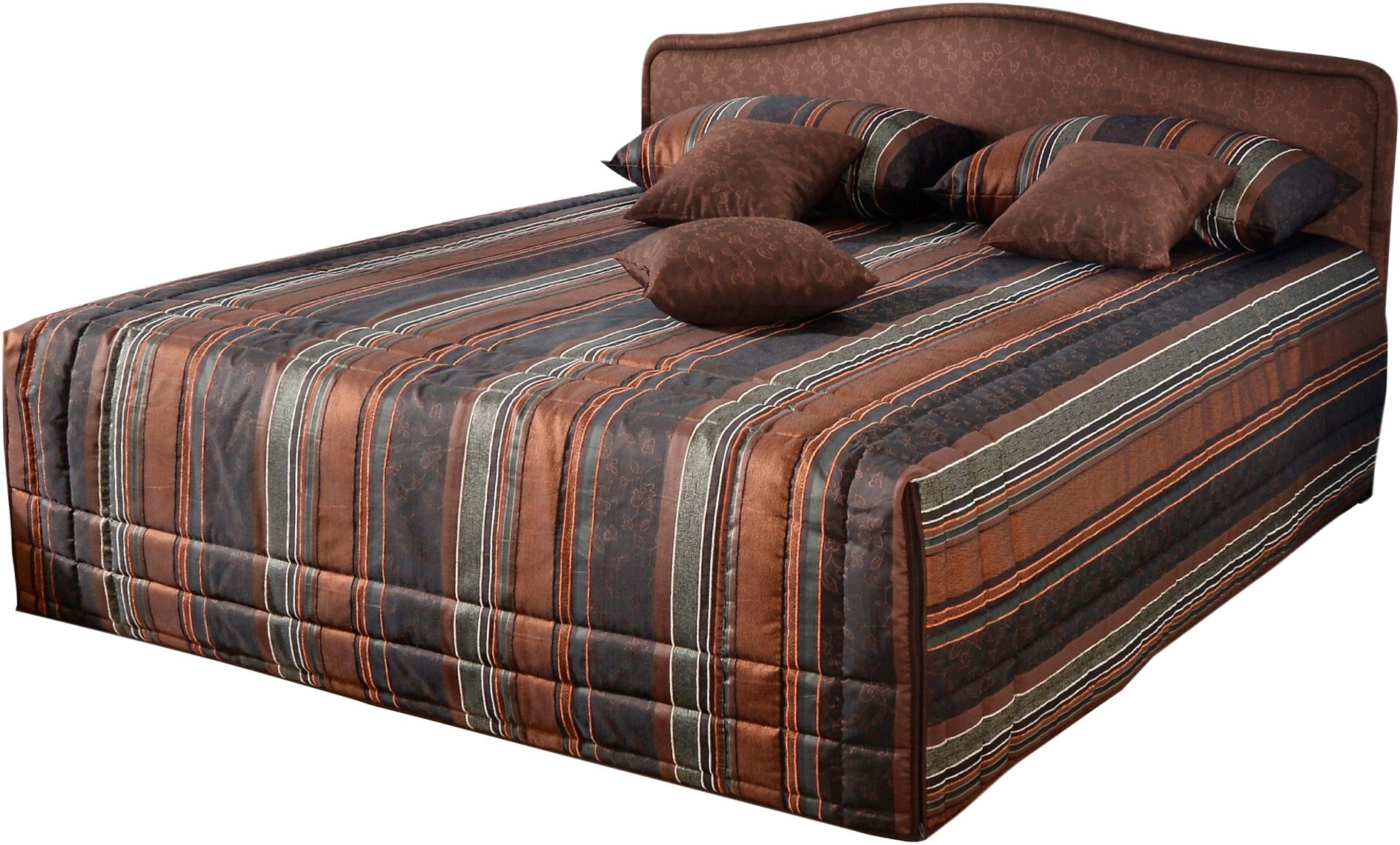 Polsterbett, braun, B:110cm L:210cm, Bezug Bett: Jacquard-Webstoff (100% Polyester);Bonnell-Federkernmatratze: Mischgewebe (51% Polyprophlen, 39% Polyester, 10% Baumwolle);Kaltschaummatratze: Frottee (100% Polyester), Bezug abnehm- und waschbar bis...