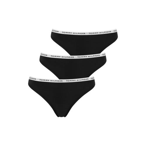 Slip TOMMY HILFIGER UNDERWEAR Gr. S, schwarz Damen Unterhosen mit schmalem Logobündchen