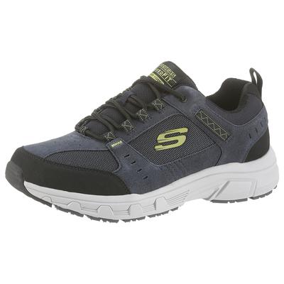 Sneaker SKECHERS "Oak Canyon", Herren, Gr. 41, blau (navy schwarz), Textil, Leder, sportlich, Schuhe Modernsneaker Sneak