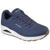 Sneaker SKECHERS "Uno - Stand on Air", Herren, Gr. 42, blau (navy), Lederimitat, sportlich, Schuhe, Freizeitschuh, Halbschuh, Schnürschuh mit Air-Cooled Memory Foam, Topseller