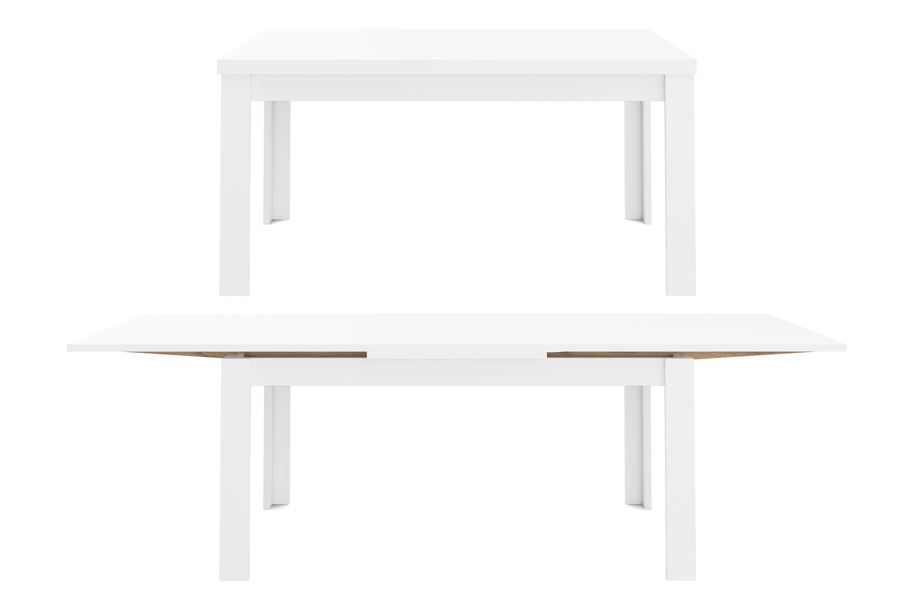 Esstisch MÄUSBACHER "Monti", weiß (weiß matt), B:160cm H:78cm T:90cm, Tische, Esstisch, BESTSELLER, Tisch, Küchentisch, Auszugstisch ausziehbar auf 280 cm