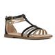 Riemchensandale GEOX "J SANDAL KARLY GIRL" Gr. 38, goldfarben (schwarz, goldfarben) Kinder Schuhe