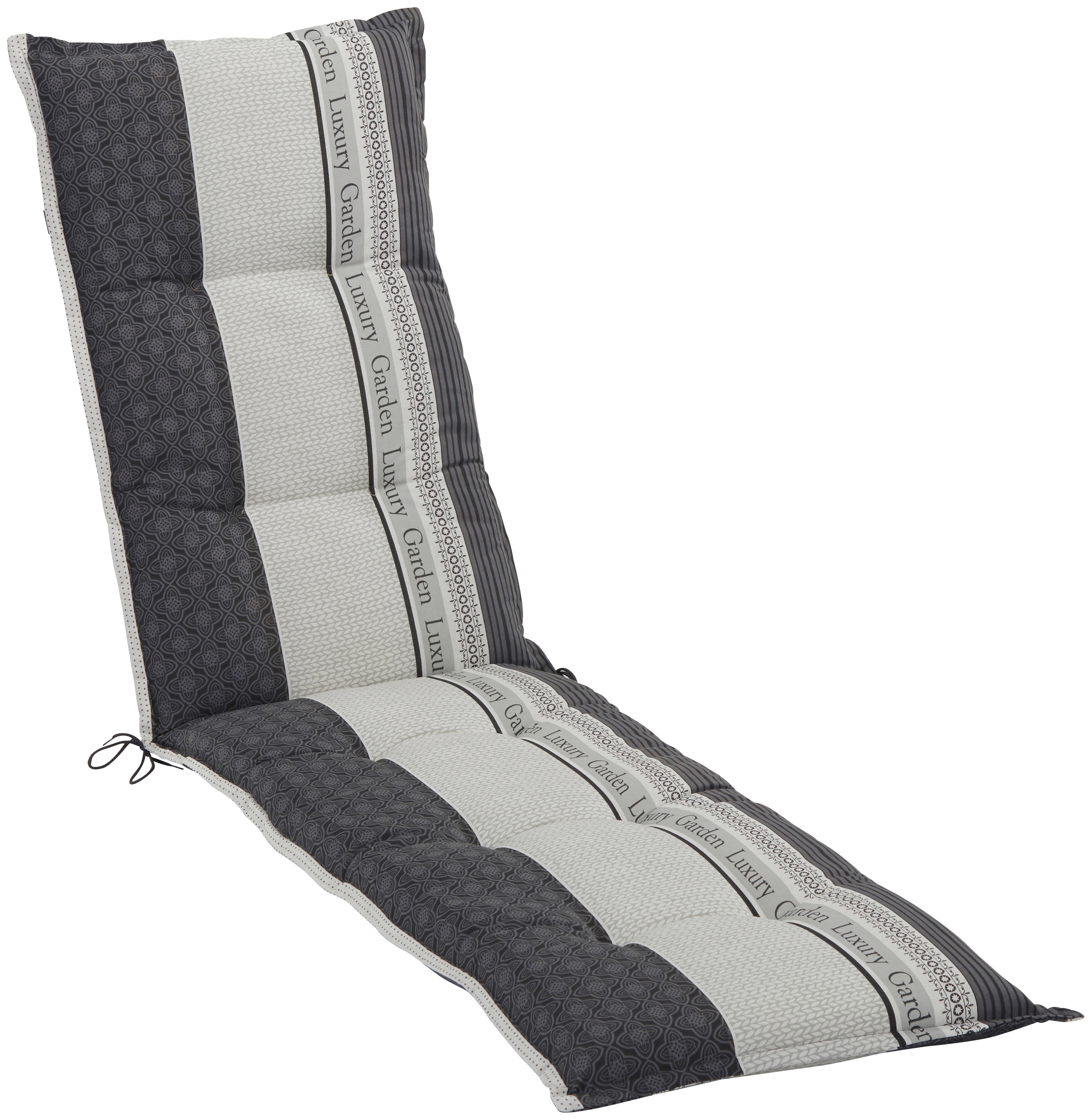 Liegenauflage GO-DE "Amalfi", grau (anthrazit), B:190cm H:7cm T:50cm, Obermaterial: 50% Baumwolle, 50% Polyester, Polsterauflagen