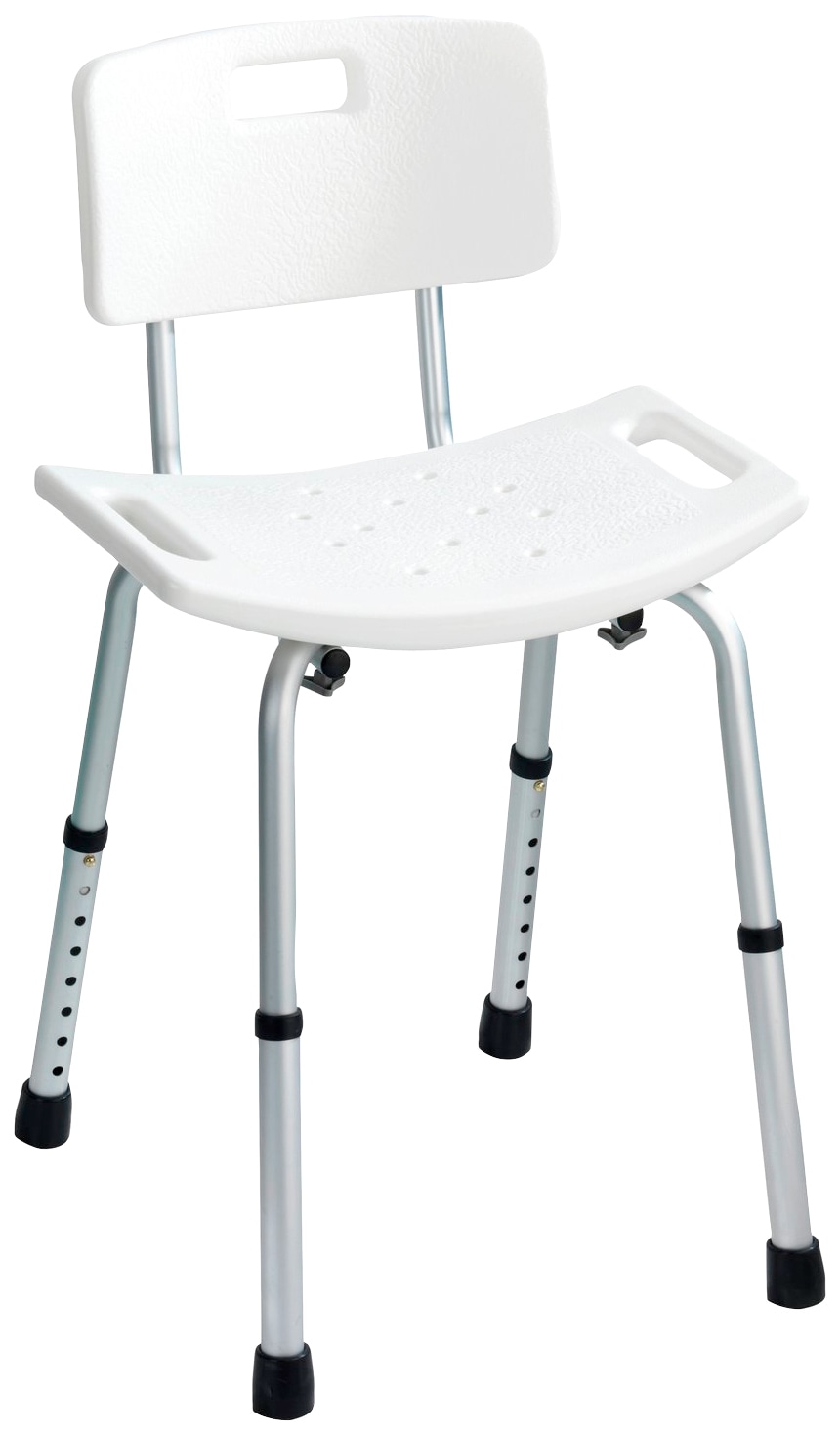 Duschhocker WENKO "Secura", weiß, B:49cm T:54cm, Duschhocker, mit Rückenlehne