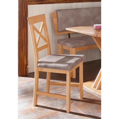 „Stuhl HOME AFFAIRE „“Bremen““ Stühle braun (buche, braun) 4-Fuß-Stuhl Esszimmerstuhl Holzstuhl Küchenstühle Stühle (2 Stück)“