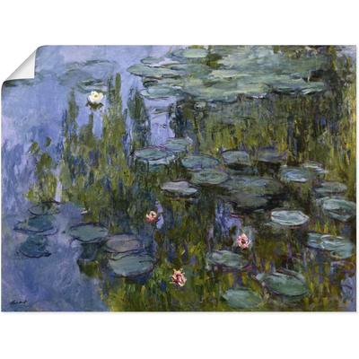 Wandbild ARTLAND "Seerosen (Nympheas). 1918/1921.", grün (farbe bild(er): grün), B:80cm H:60cm T:0,1cm, Papier, Bilder, als Leinwandbild, Poster, Wandaufkleber in verschied. Größen Image