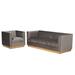 Aveline Glam and Luxe Upholstered 2-Piece Living Room Set