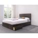 Nexera Storage Bed with Headboard, Ebony