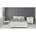 Nexera Platform Bed with Storage Headboard, White