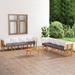 vidaXL Patio Lounge Set Sectional Sofa Set with Cushions Solid Wood Acacia