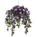 Faux Violet Petunia Hanging Basket