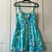 Lilly Pulitzer Dresses | Lilly Pulitzer Blue And Green Spaghetti Strap Dress (Size 8) | Color: Blue/Green | Size: 8