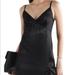 Michael Kors Dresses | Michael Kors Women's Sateen & Sequined Lace Midi Slip Dress Black Sz Small $195 | Color: Black | Size: S