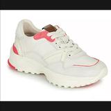 Coach Shoes | Coach Womens 8.5 Athletic Runner Sneakers Shoes Pink Low Top C143 White / Pink | Color: Pink/White | Size: 8.5