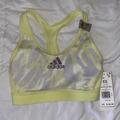 Adidas Intimates & Sleepwear | Adidas Medium Support Sports Bra With Lightly Padded Front Size Xs Yellow Tint | Color: Yellow | Size: Xs