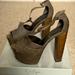 Jessica Simpson Shoes | Classic Jessica Simpson Shoe. Super High Platform Heels. | Color: Gray | Size: 9