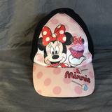 Disney Accessories | Disney Parks Minnie Mouse Hat Baseball Cap Toddler Girls Adjustable | Color: Pink | Size: Osg