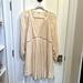 Free People Dresses | Free People Beige Cream Babydoll Dress - Long Sleeve, Flowy, Size M | Color: Cream | Size: M