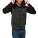 Men's Antigua Black/Charcoal Oakland Athletics Protect Full-Zip Hoodie