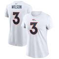 "T-shirt Nike Russell Wilson pour femme, blanc, nom et numéro du joueur des Denver Broncos"