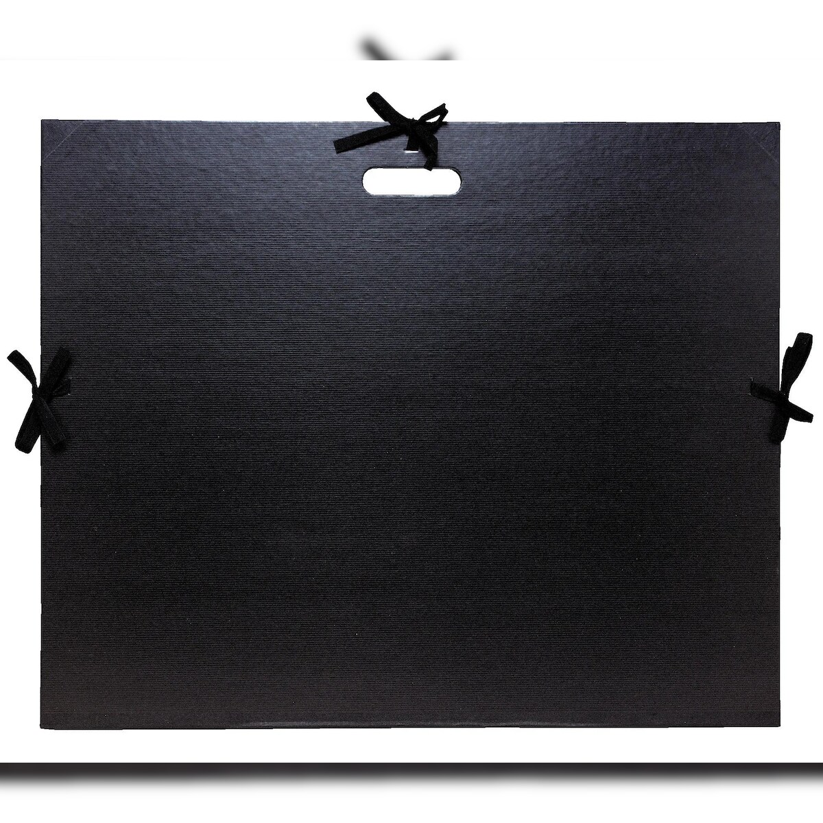 Exacompta 538900E 5x Zeichenmappe mit Schleifchen und Griff für Format 50x70cm Kraft schwarz, 59x72cm - Schwarz Image