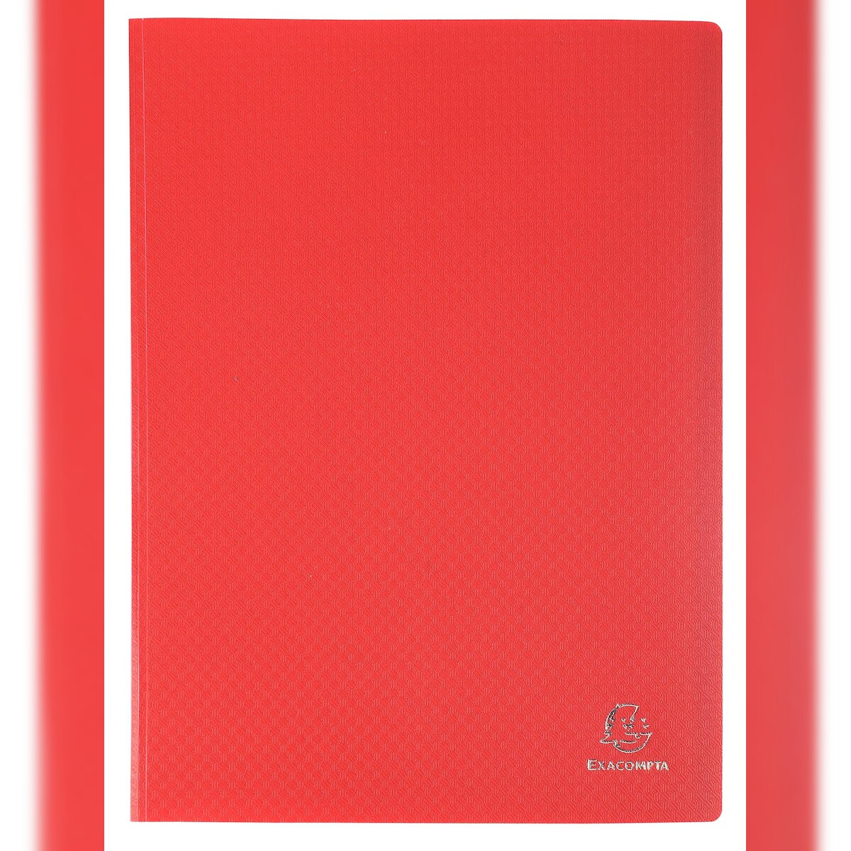 Exacompta 8845E 10x Sichtmappe aus PP 500µ mit 40 glatten Hüllen OPAK, transparent, für Format DIN A4 - Rot Image