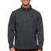 Men's Antigua Heathered Charcoal Boston Red Sox Course Quarter-Zip Pullover Top