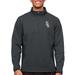 Men's Antigua Heathered Charcoal Chicago White Sox Course Quarter-Zip Pullover Top